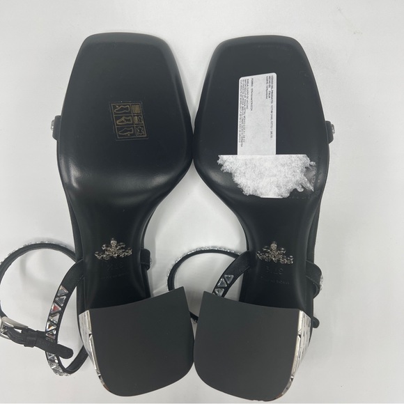 NIB PRADA crystal-embellished Block  Heel sandals SIZE 37.5 - Picture 10 of 10